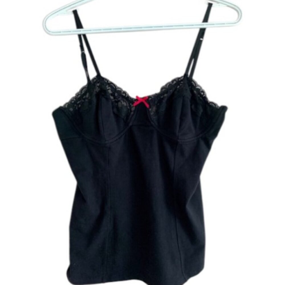 La Senza lace corset camisole black women's size L